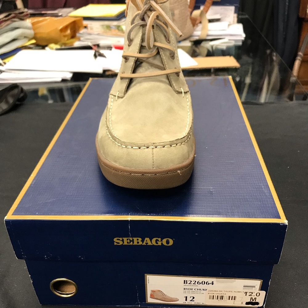 New sebago leather upper in original box